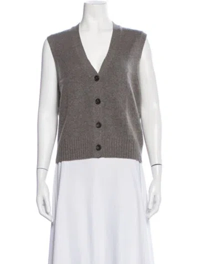 Pre-owned James Perse Cashmere V-neck Sweater In Neutrals