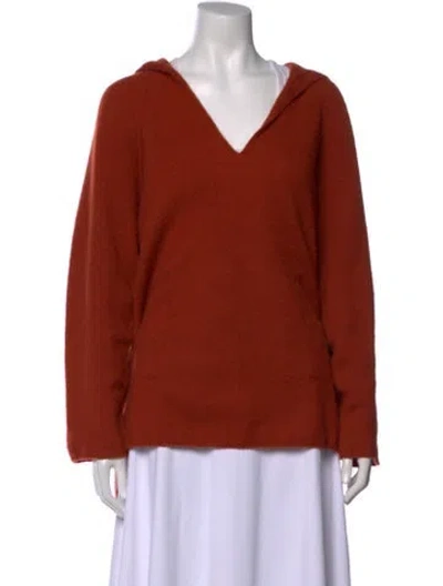 Pre-owned James Perse Cashmere V-neck Sweater In Orange