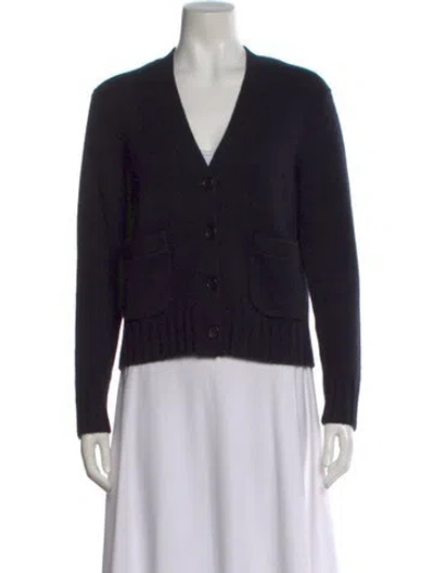 Pre-owned James Perse Cashmere V-neck Sweater W/ Tags In Black