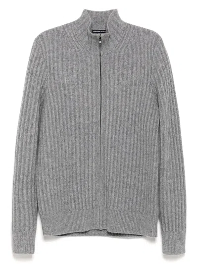 James Perse Cashmere Zip-up Cardigan In Grey