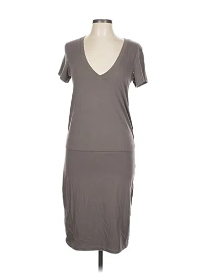 Pre-owned James Perse Casual Dress In Gray