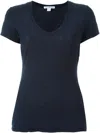 James Perse Casual Tee W Reverse Binding In Deep