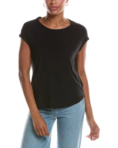 James Perse Circular Shell Top In Black
