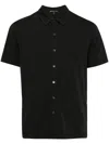 James Perse Classic-collar Cotton Shirt In Black