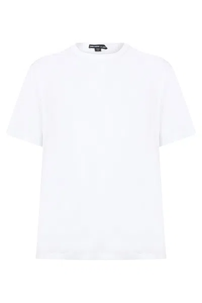 James Perse Classic Cotton T-shirt With Short Sleeves In White