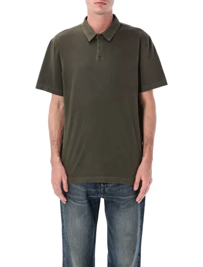 James Perse Classic Fit Sprawled Cotton Polo Shirt In Green