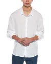 James Perse Garment-dyed Linen Shirt In White
