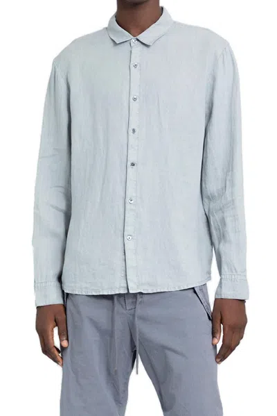 James Perse Classic Long Sleeved Shirt In Blue