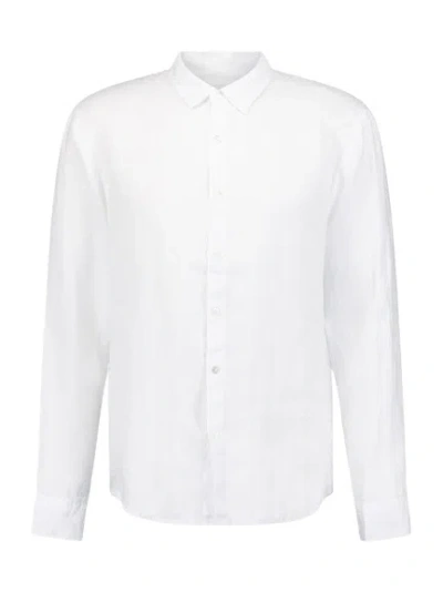 James Perse Classic Long Sleeved Shirt In White