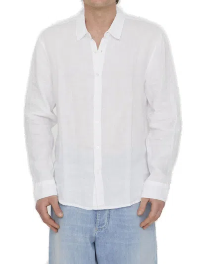 James Perse Classic Long Sleeved Shirt In White