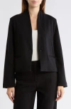 James Perse Clean Cotton Blazer In Black