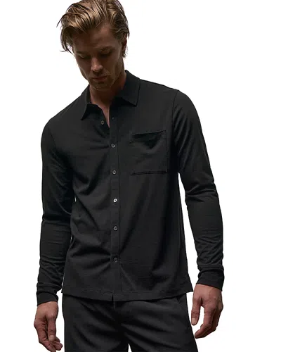 James Perse Clean Finish Jersey Shirt In Black