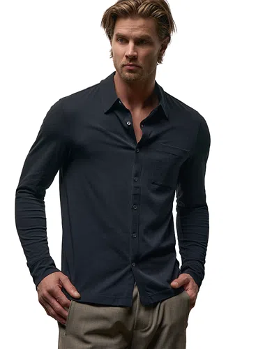 James Perse Clean Finish Jersey Shirt In Blue