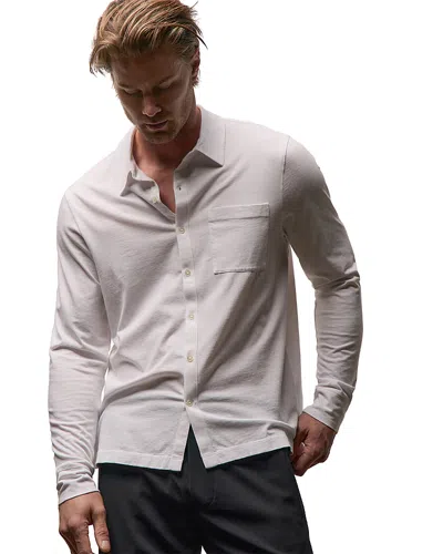 James Perse Clean Finish Jersey Shirt In White