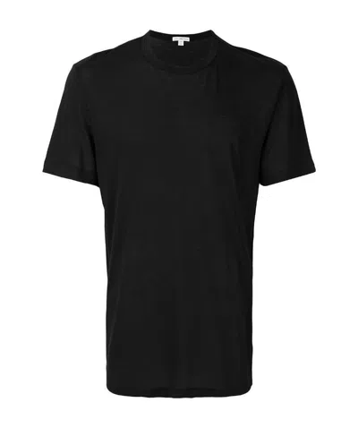 James Perse Clear Jersey Crewneck T-shirt In Black