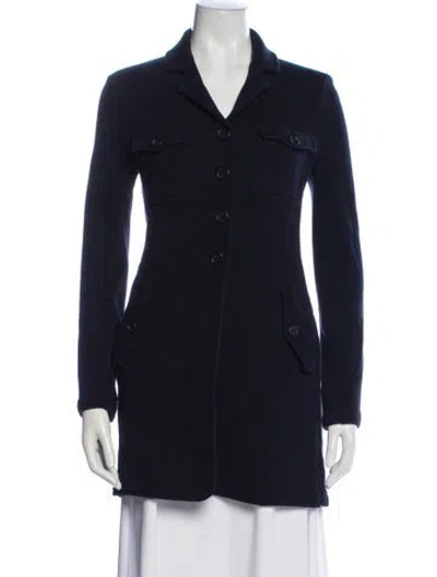 Pre-owned James Perse Coat In Blue
