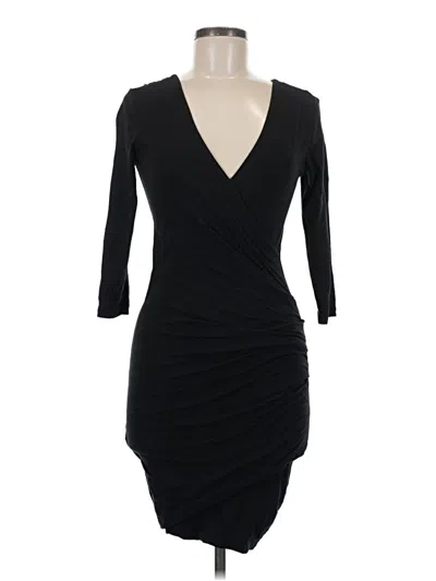Pre-owned James Perse Cocktail Dress In Black