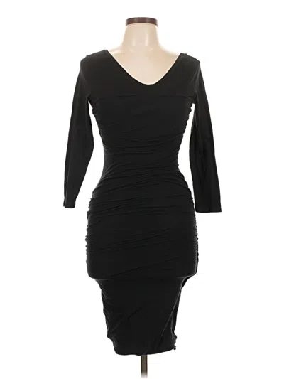 Pre-owned James Perse Cocktail Dress In Black