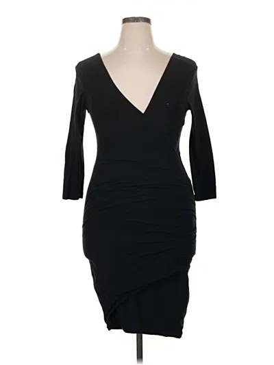 Pre-owned James Perse Cocktail Dress In Black