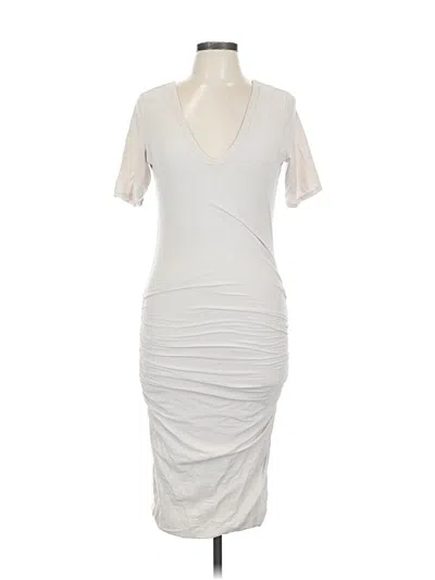 Pre-owned James Perse Cocktail Dress In White