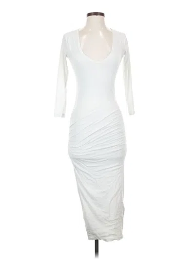 Pre-owned James Perse Cocktail Dress In White