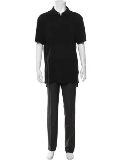 Pre-owned James Perse Collar Short Sleeve Polo Shirt In Black