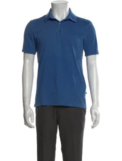 Pre-owned James Perse Collar Short Sleeve Polo Shirt In Blue