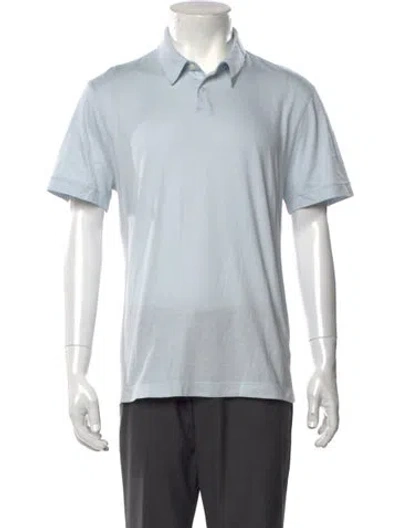 Pre-owned James Perse Collar Short Sleeve Polo Shirt In Blue