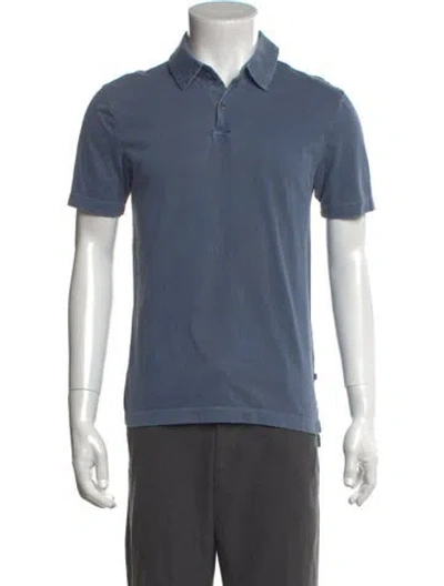 Pre-owned James Perse Collar Short Sleeve Polo Shirt In Blue