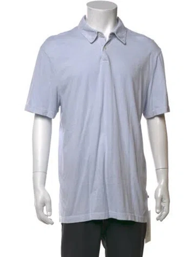 Pre-owned James Perse Collar Short Sleeve Polo Shirt In Blue