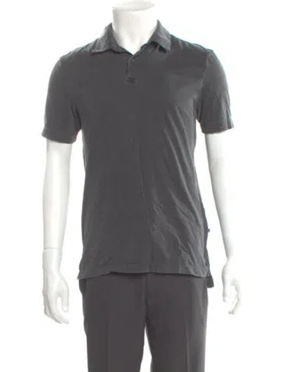 Pre-owned James Perse Collar Short Sleeve Polo Shirt In Gray