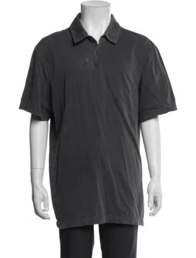 Pre-owned James Perse Collar Short Sleeve Polo Shirt In Grey