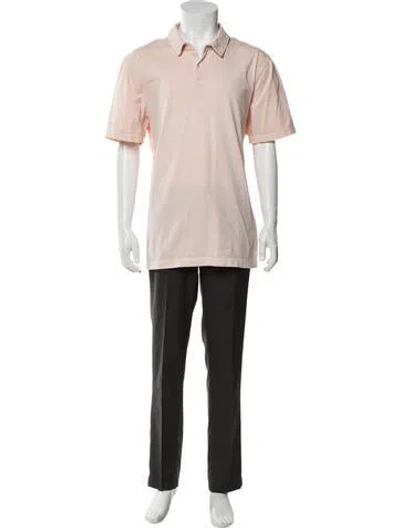 Pre-owned James Perse Collar Short Sleeve Polo Shirt In Pink