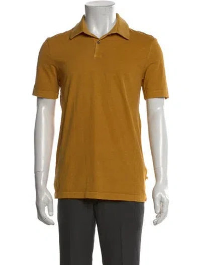 Pre-owned James Perse Collar Short Sleeve Polo Shirt W/ Tags In Yellow