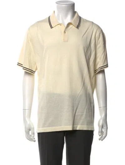Pre-owned James Perse Collar Short Sleeve Polo Shirt In Yellow