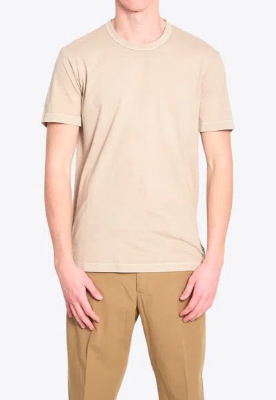 James Perse Combed Crewneck T-shirt In Neutral