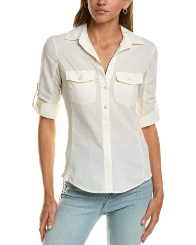 James Perse Contrast Panel Shirt In Canvas