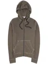 James Perse Contrast-stitching Hoodie In Brown