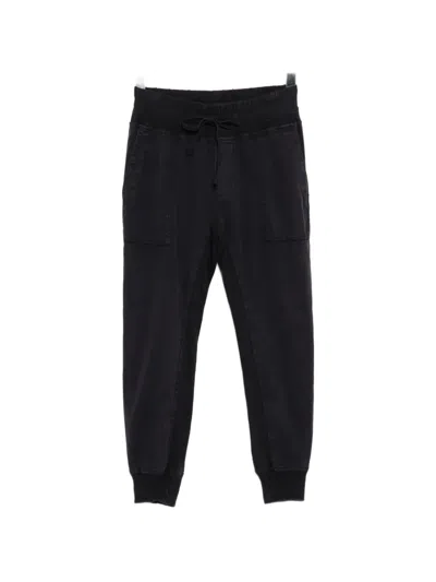 James Perse Contrast Track Pants In Blue