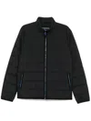James Perse Long-sleeve Mock-neck Jacket In Black