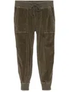 James Perse Mixed Media Cordhose In Grün