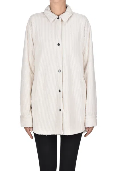 James Perse Corduroy Overshirt In White