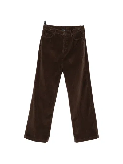 James Perse Corduroy Straight-leg Trousers In Brown