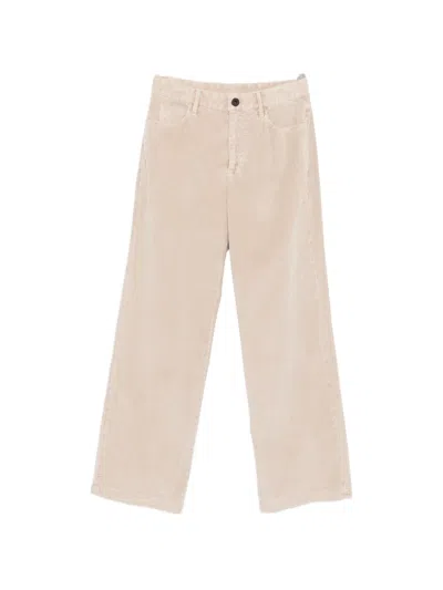 James Perse Corduroy Straight-leg Trousers In Neutral