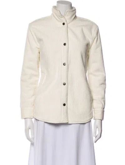 Pre-owned James Perse Corduroy Striped Jacket In Neutral