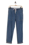 James Perse Cotton Chambray Denim Pants In Blue