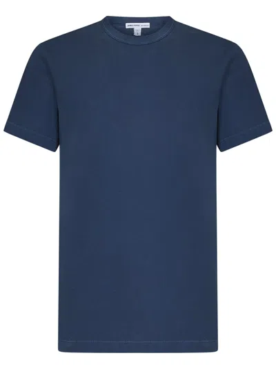 James Perse Cotton Crew-neck T-shirt In Blue