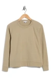 James Perse Cotton French Terry Relaxed Sweater In Nude