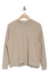 James Perse Cotton French Terry Relaxed Sweater In Toast
