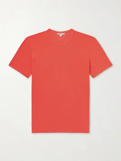 James Perse Cotton Jersey T-shirt In Orange